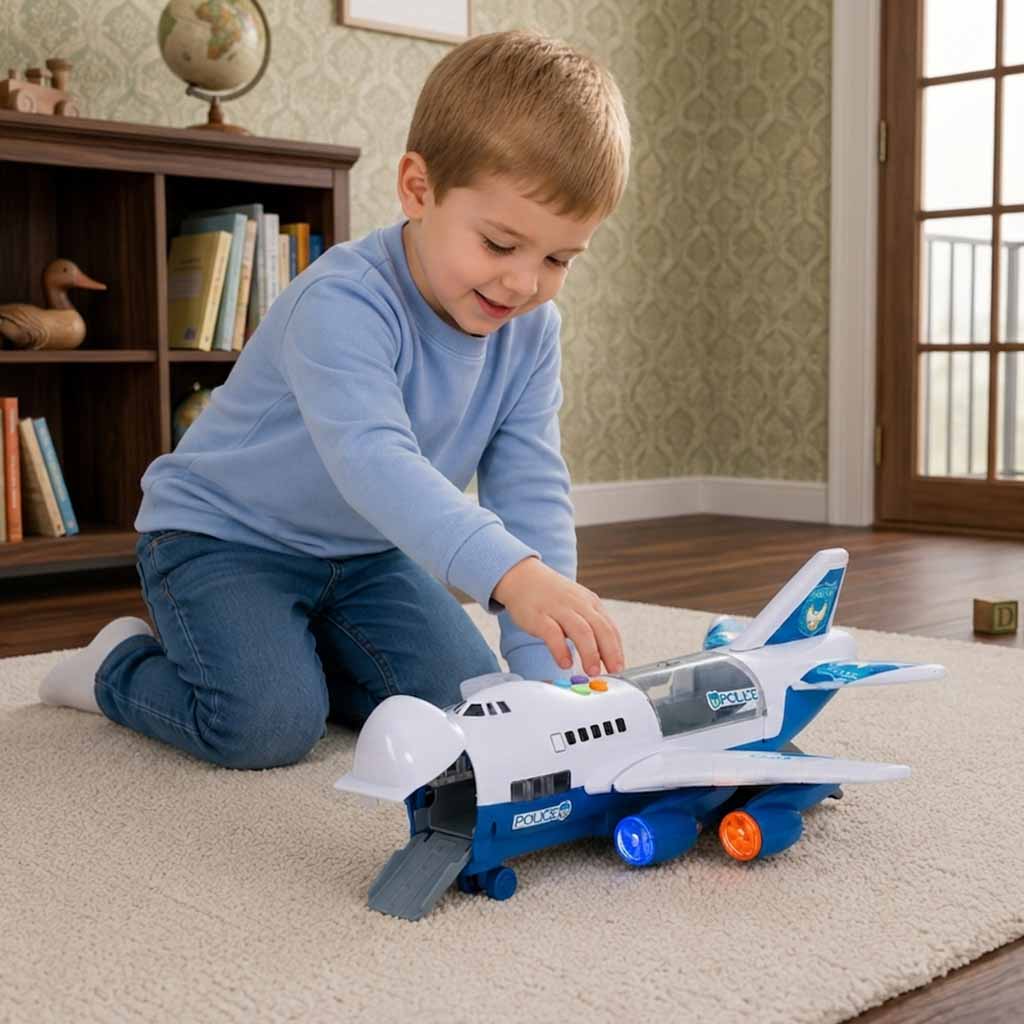 Transporter Plane + 6 Cars Police Side/front