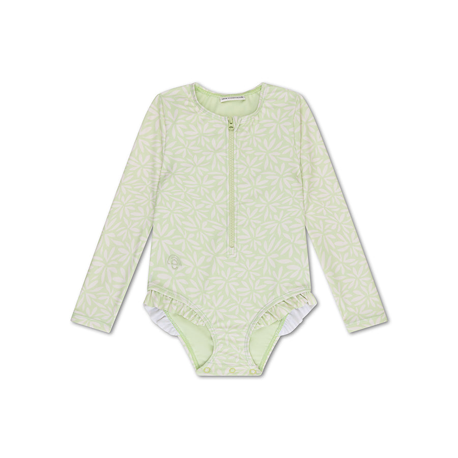 Costume da bagno per ragazze Swim Essentials UV con maniche - Verde - Matcha