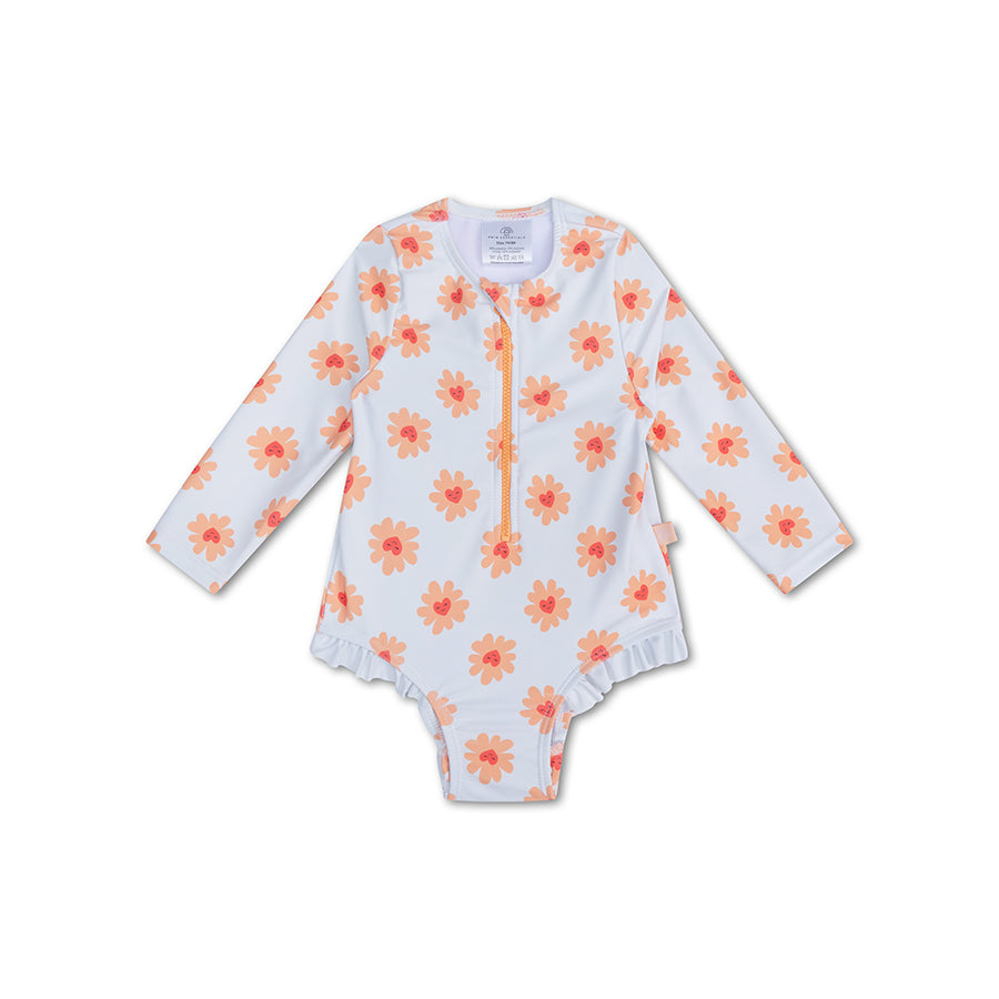 Swim Essentials Uv Maillot De Bain Filles Avec Manches - Multicolore - Floral Love