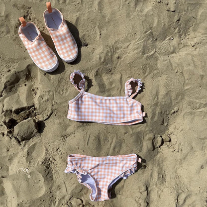 Swim Essentials Bikini - Oranje - Sunset Grid