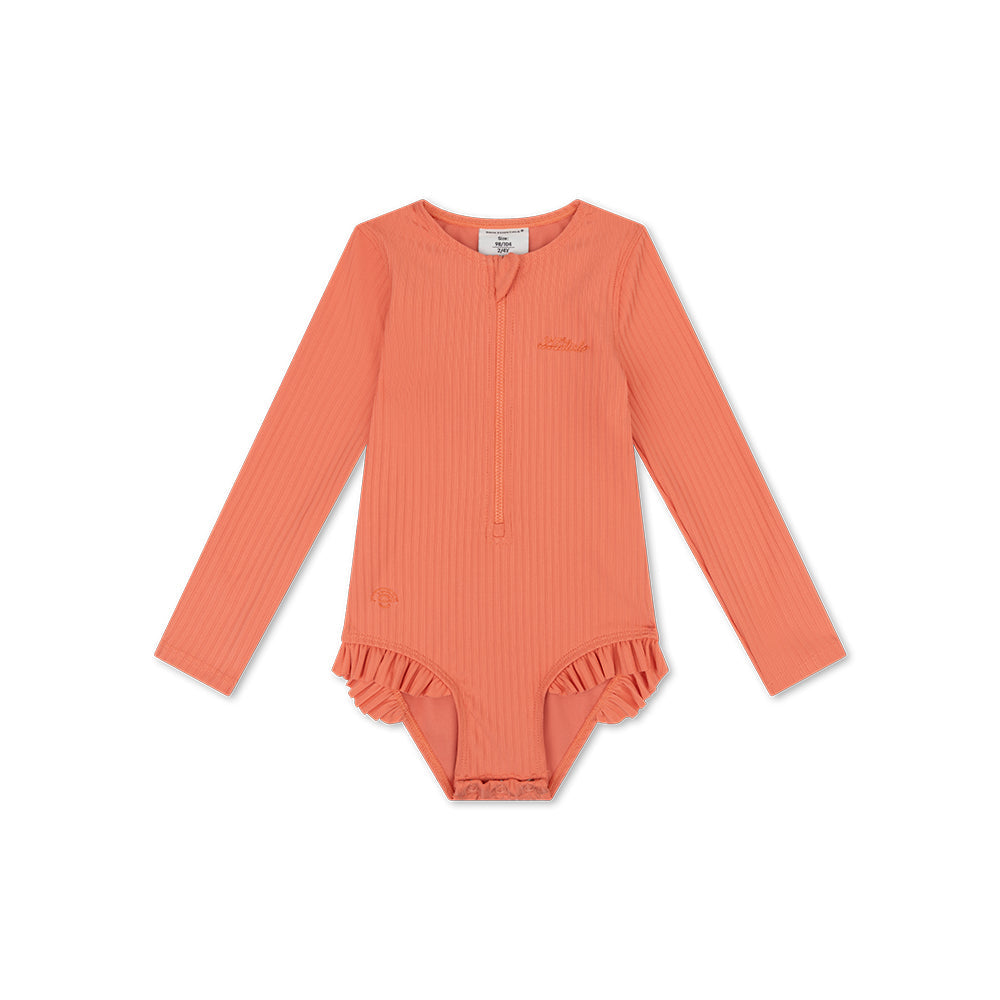Swim Essentials Uv Swimsuit Girls With Long Sleeves - Pink - Pink Bay
