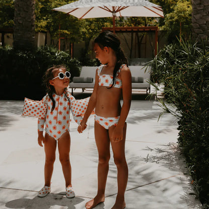 Swim Essentials Uv Swimsuit Girls With Sleeves - Multicolor - Floral Love