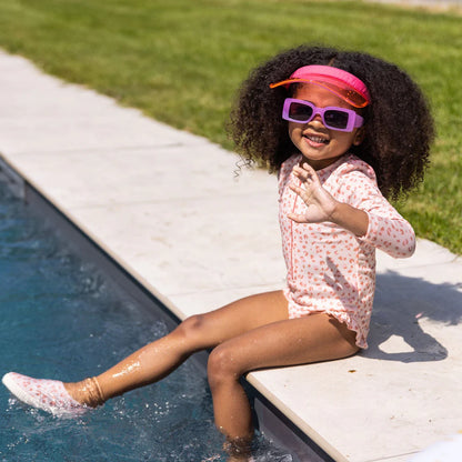 Swim Essentials Uv Swimsuit Girls With Sleeves - Old Pink - Leopard