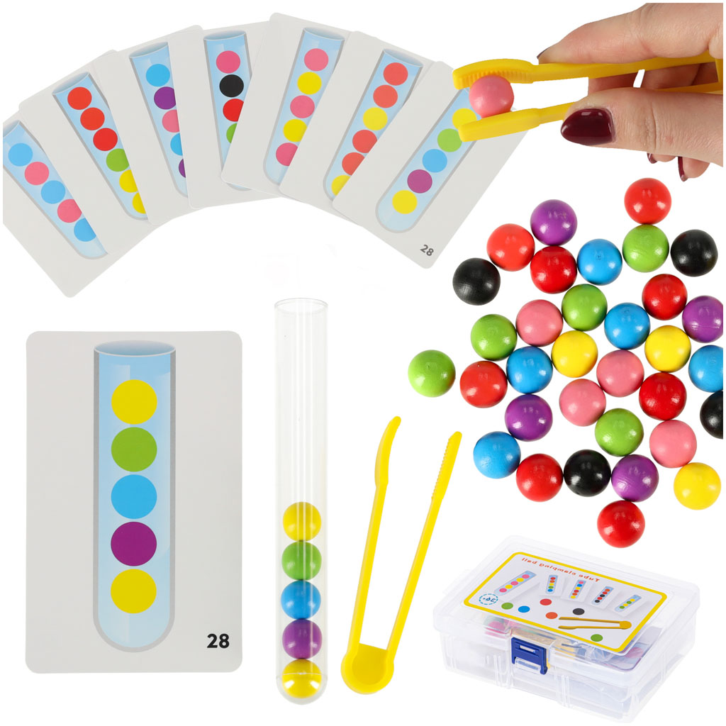 Puzzle edukacyjne Kolorowe Piłeczki Montessori