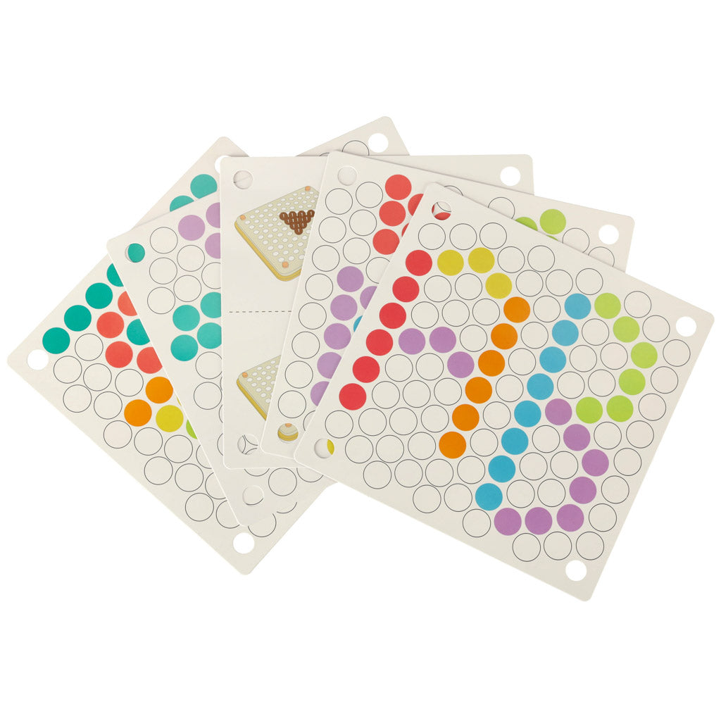Quebra-cabeça de mosaico de bola de miçangas Montessori educacional 77el.