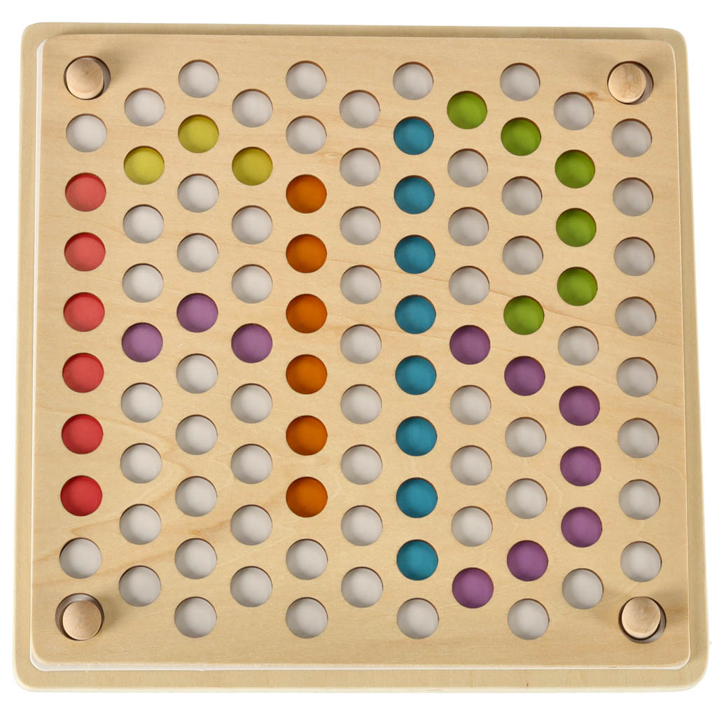 Quebra-cabeça de mosaico de bola de miçangas Montessori educacional 77el.