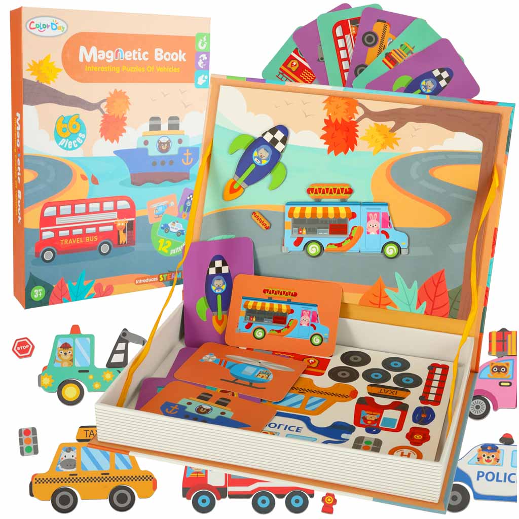 Mágneses közlekedési eszközök puzzle