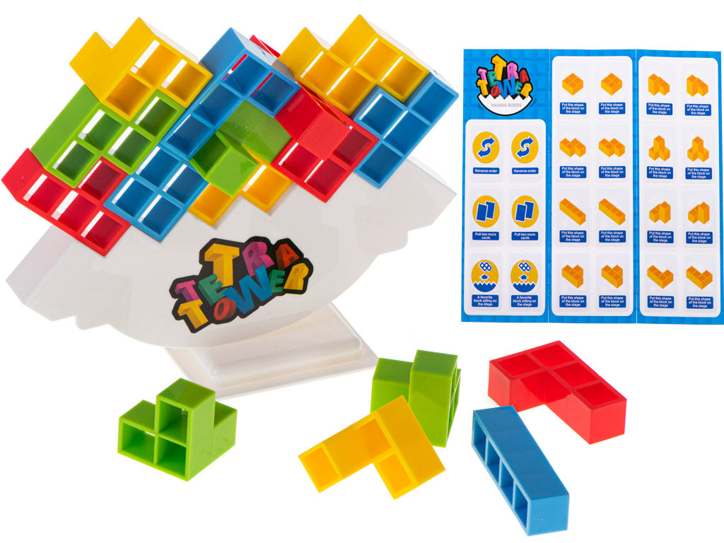 Gra logiczna Tetris z równoważeniem bloków