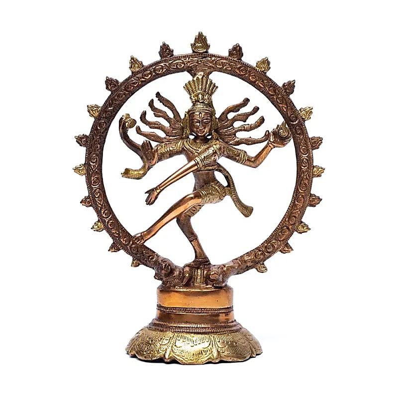 Shiva Nataraj mosaz dvoubarevná - 736 G; 20 cm