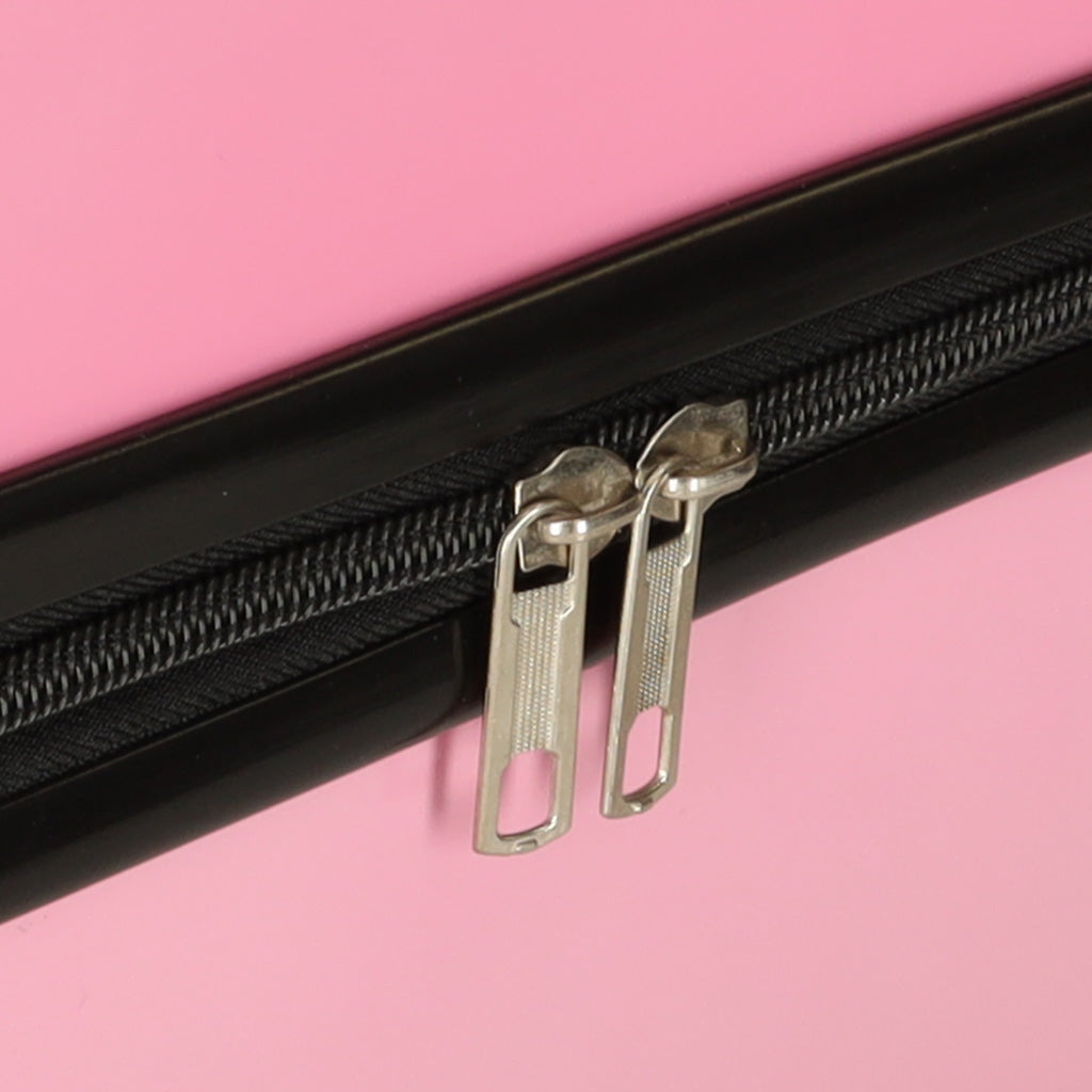Children's Travel Suitcase On Wheels Cat Pink