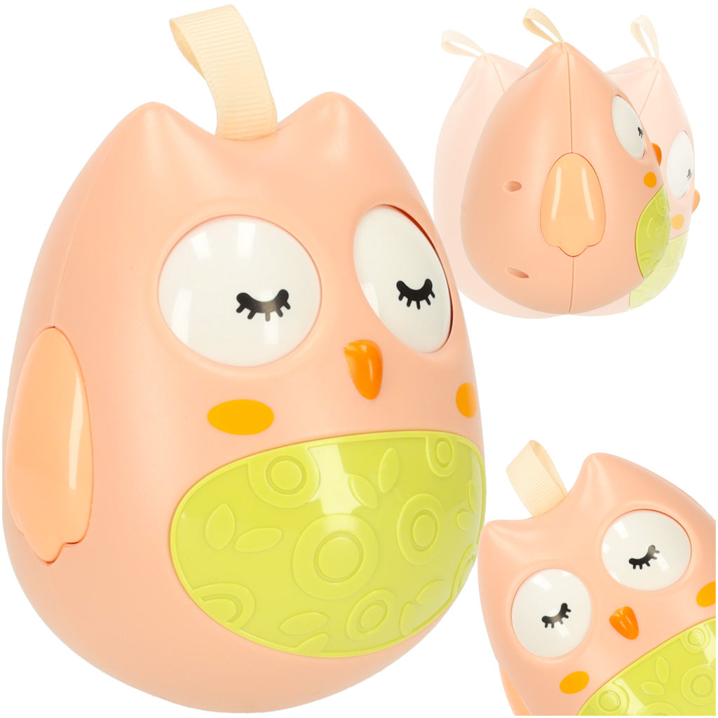 Wańka Wstańka Owl Sensory Sway Pink
