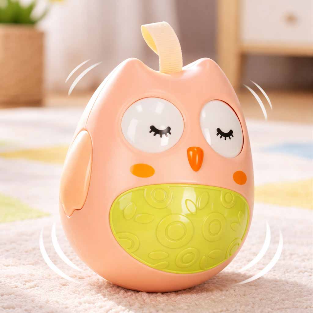 Wańka Wstańka Owl Sensory Sway Pink