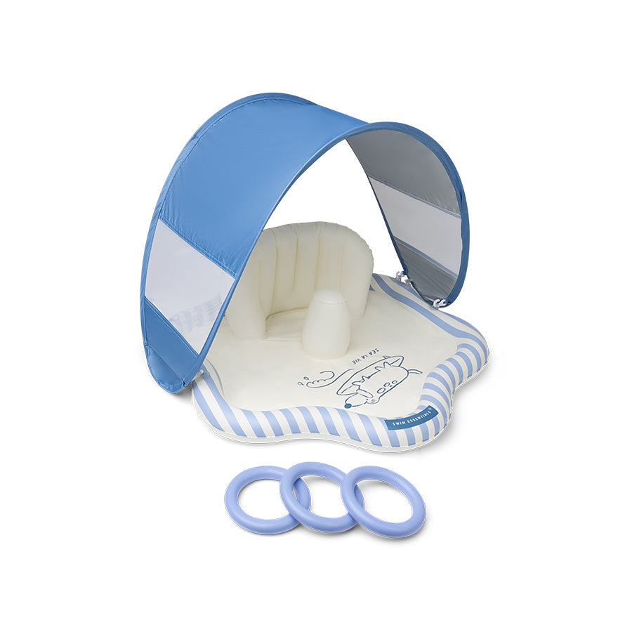Swim Essentials Baby Splash Mat - Blue - Surfer - Ø 76 Cm