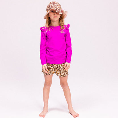 Snámh Essentials Shorts Snámh Cailíní - Oráiste - Bláth Fiáin