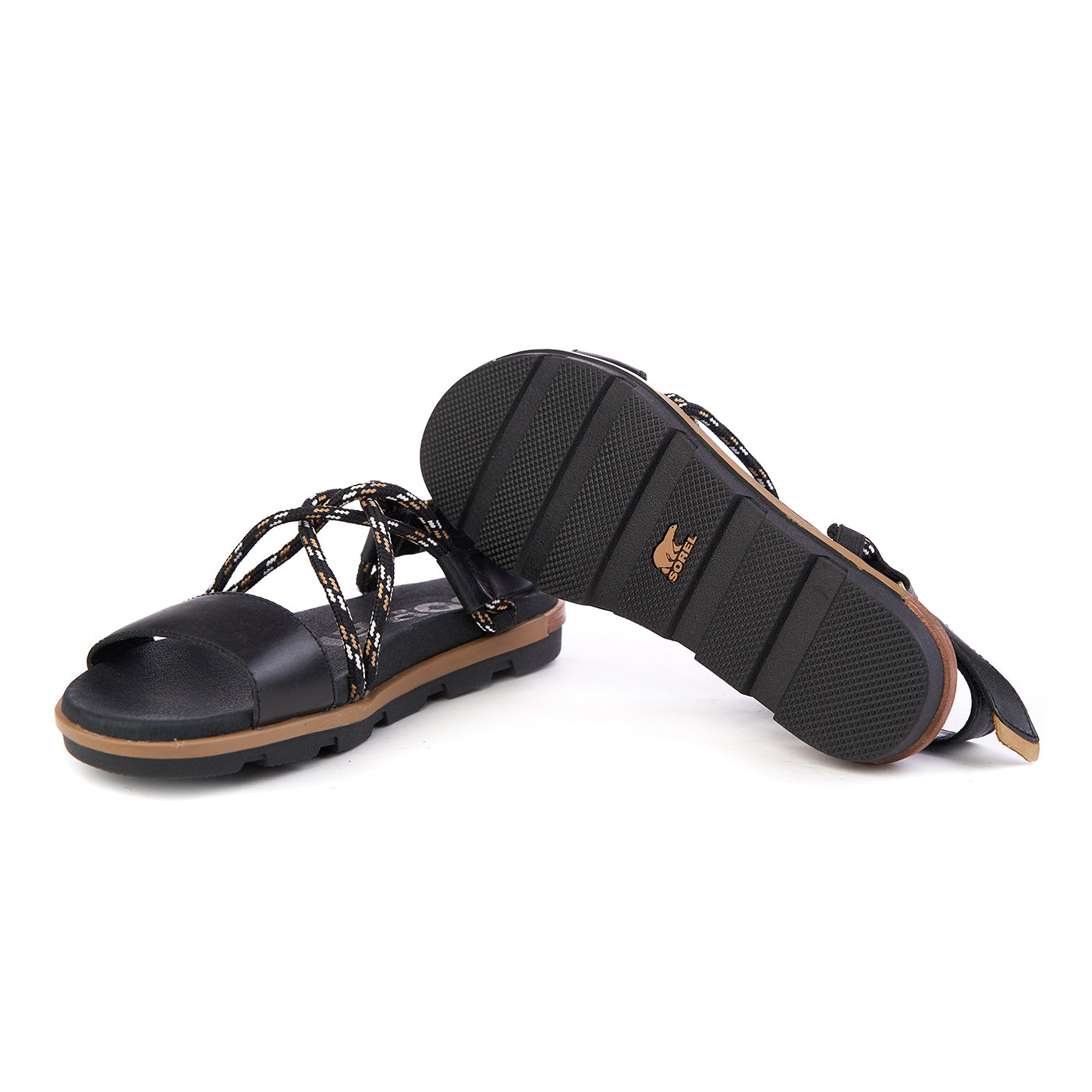 Sandali Sorel Torpeda Pelle Naturale Nero