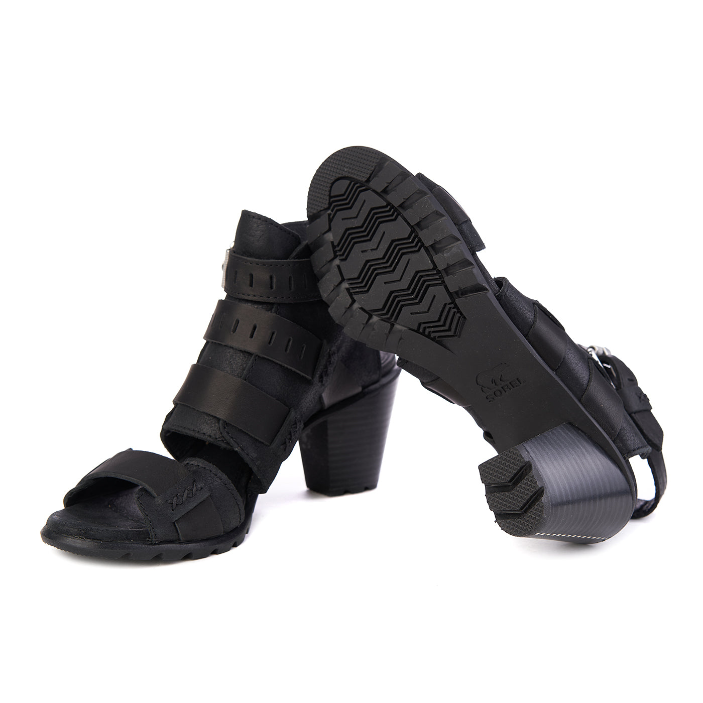 Sandály Sorel Nadia Spona Natural Leather Black