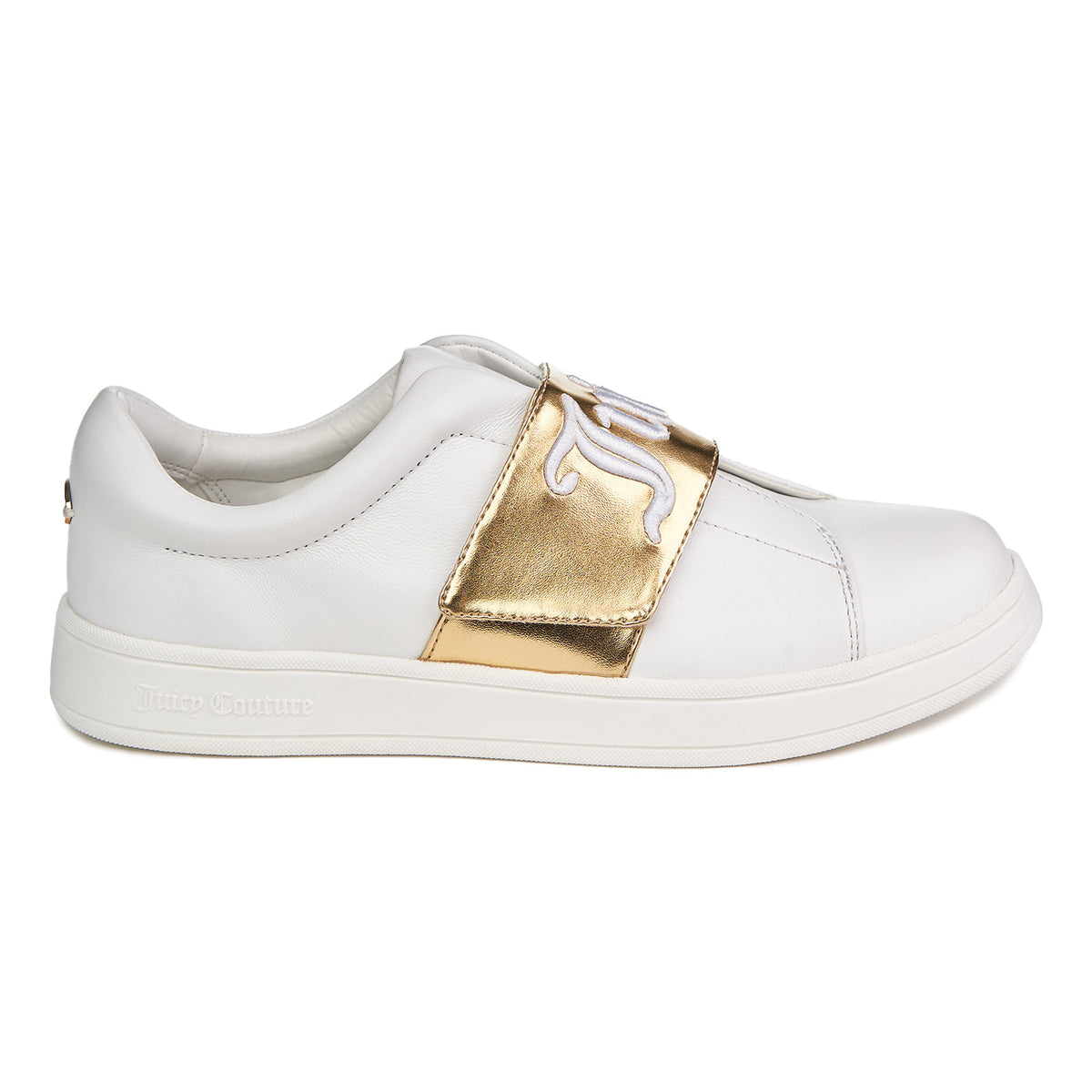 Sneakers Juicy Couture Leathar Nádúrtha Cynthia Íseal Barr Bán