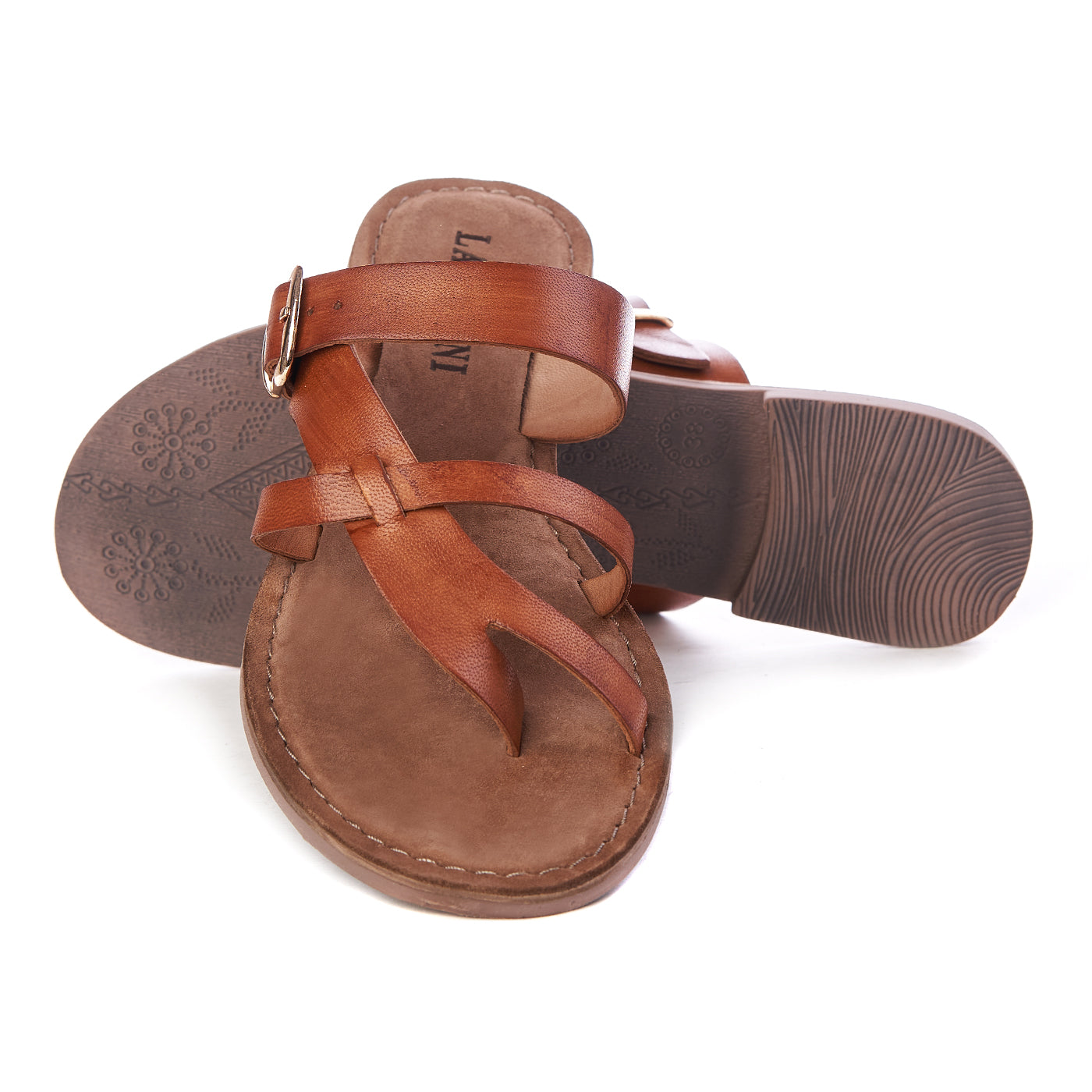 Lazamani Slippers Natural Leather