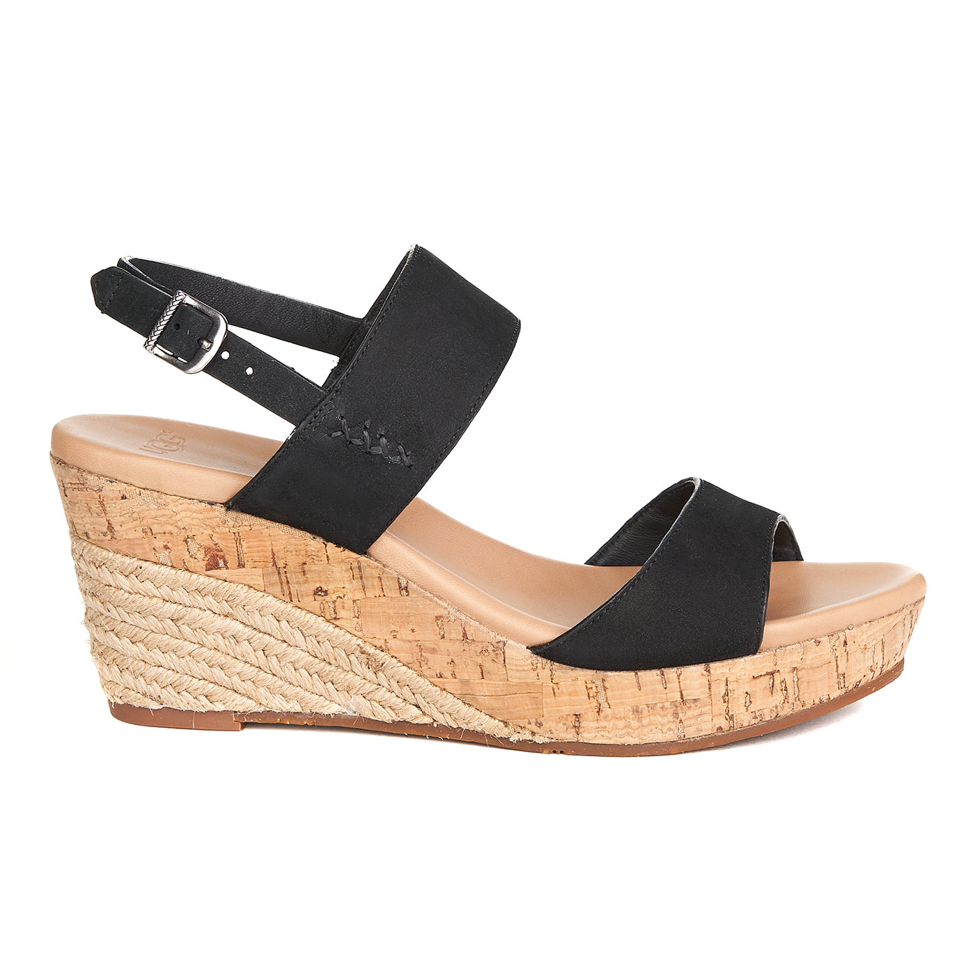 Sandali Ugg Elena Pelle Naturale Nera