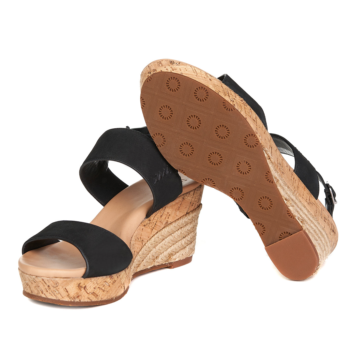 Sandali Ugg Elena Pelle Naturale Nera