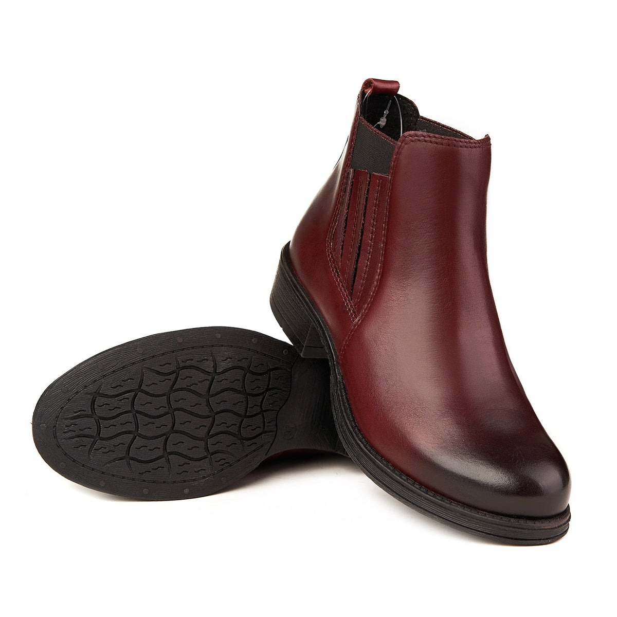 Marco Tozzi Boots Bordeaux Ant Fur Lined Genuine Leather