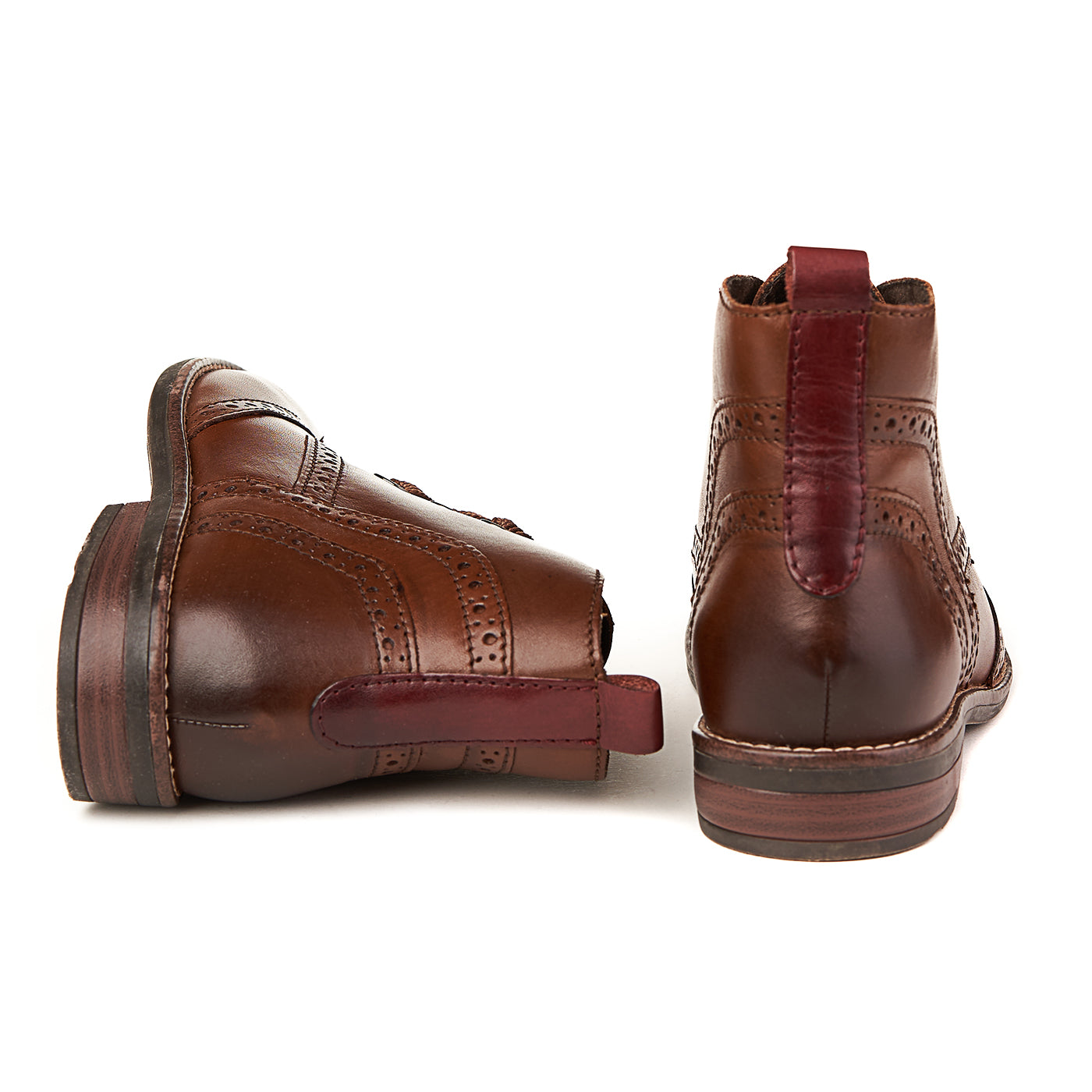 Blue Cox Fur-lined Boots Made Of Genuine Leather