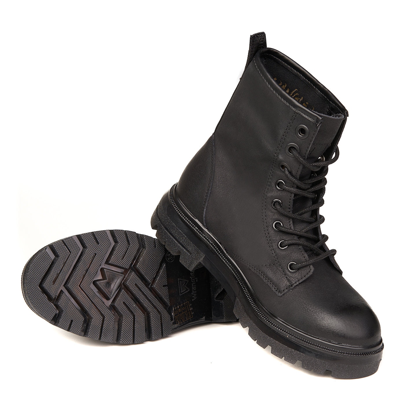 Botas de choque Wrangler cuero natural zln 0563