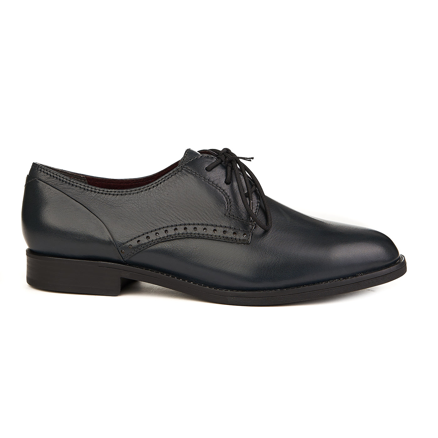 Buty Oxford Tamaris Skóra Naturalna Granatowo-Błękitne