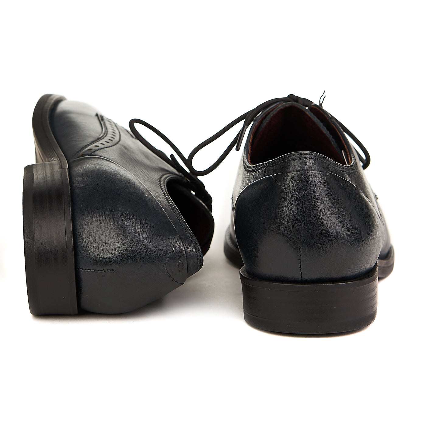 Buty Oxford Tamaris Skóra Naturalna Granatowo-Błękitne