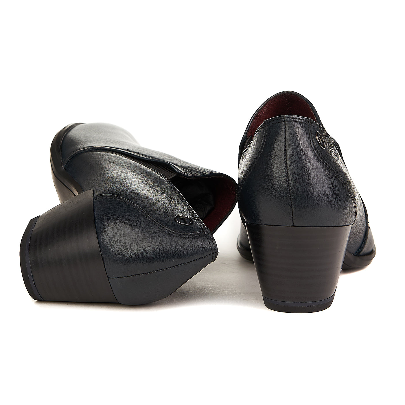 Tamaris Genuine Leather Shoes Navy Blue