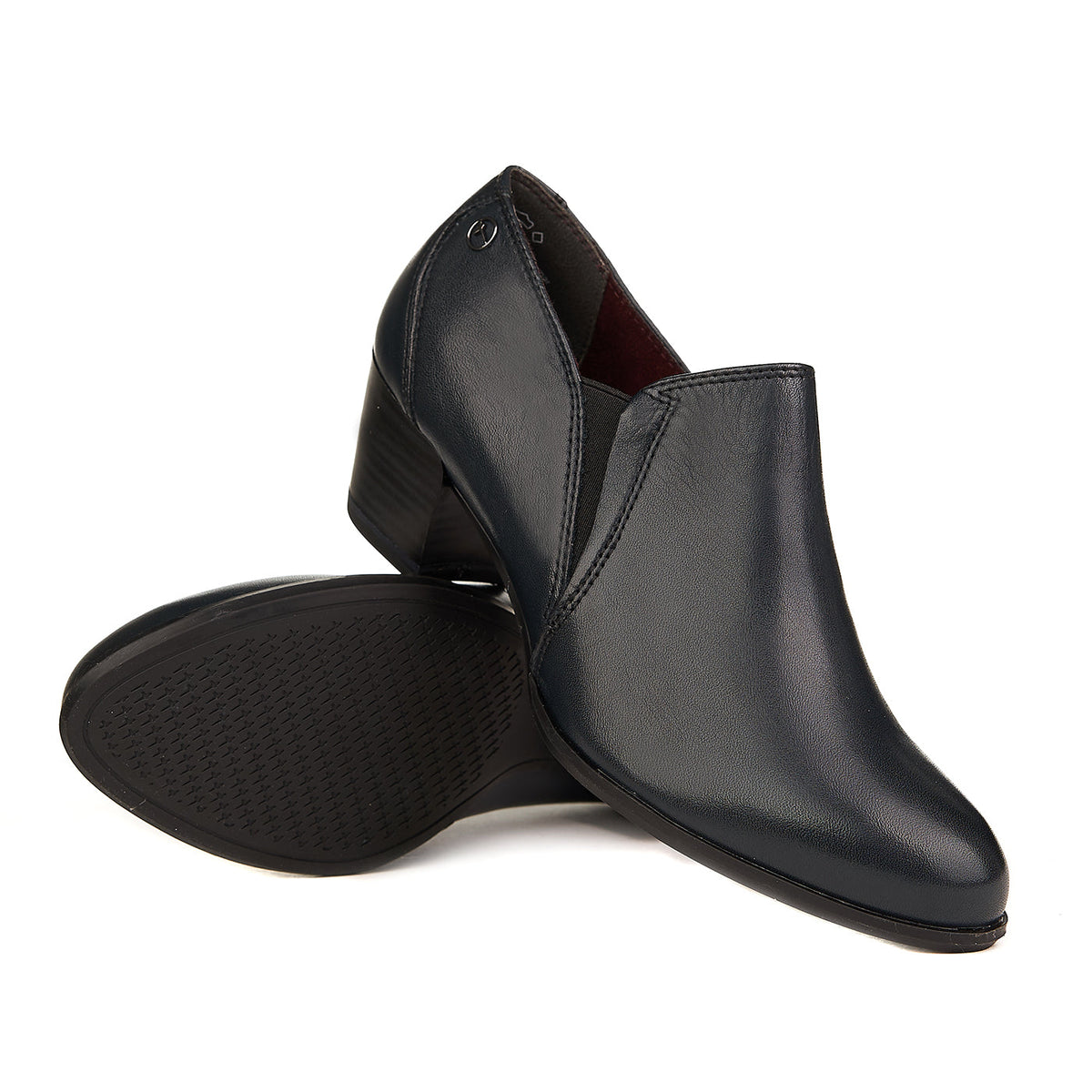 Tamaris Genuine Leather Shoes Navy Blue