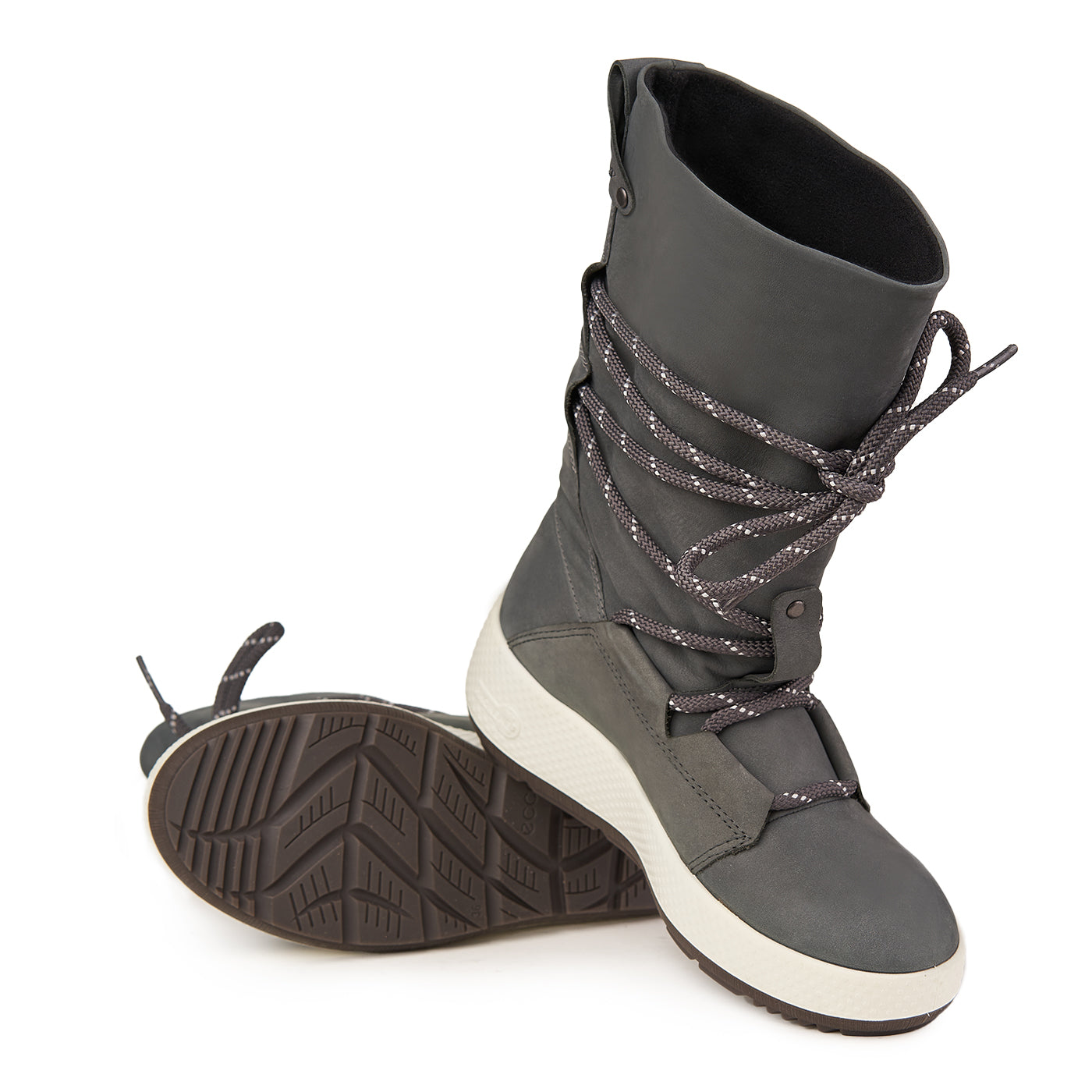 Bottes de neige Ecco Dark Shadow en cuir véritable