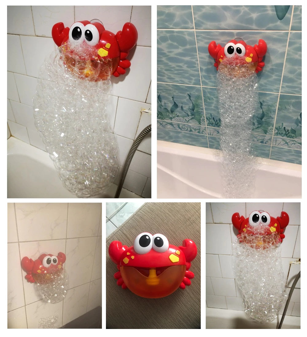 Bubble Generator Foam Crab Bath Toy