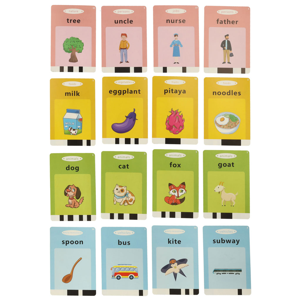 Educational Card Reader Fiszki For Learning English Vocabulary 112 Cards