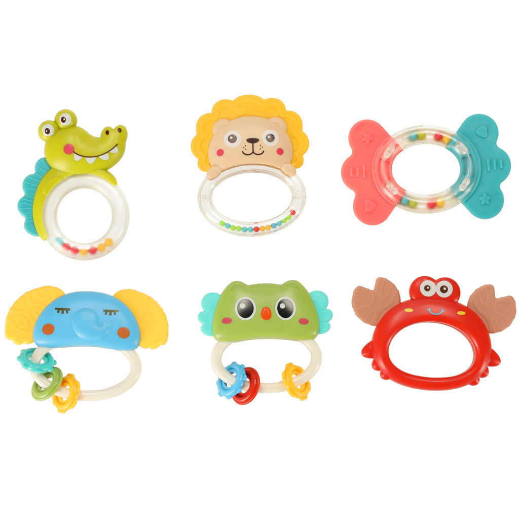 Sensory Teether Rattle Set Of 6 Pcs.