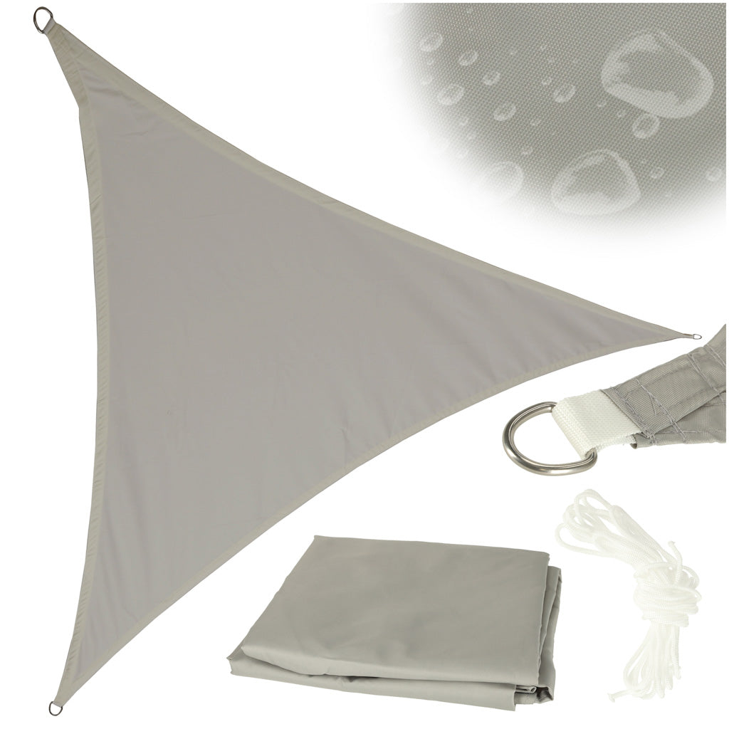 Luaro Garden Terrace Sunshade Sail Waterproof 3x3x3m Triangle Grey