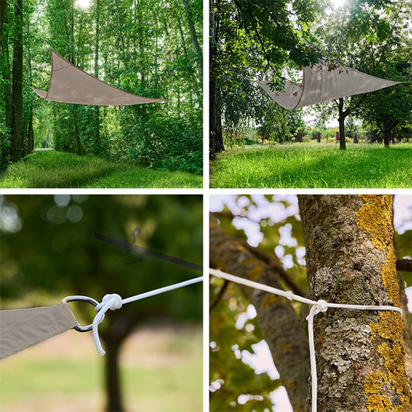 Luaro Garden Terrace Sunshade Sail Waterproof 3x3x3m Triangle Grey