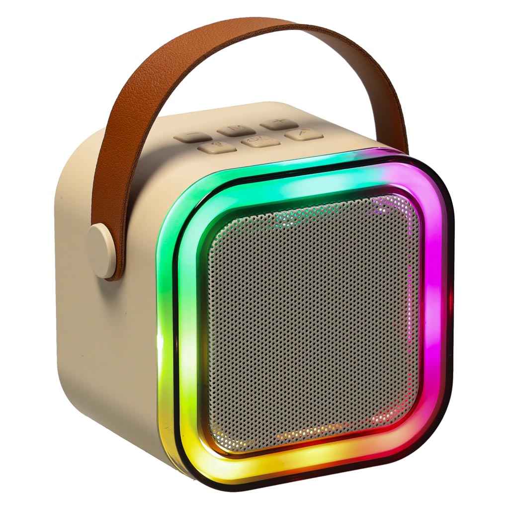 Karaoke Speaker With Microphone Gold