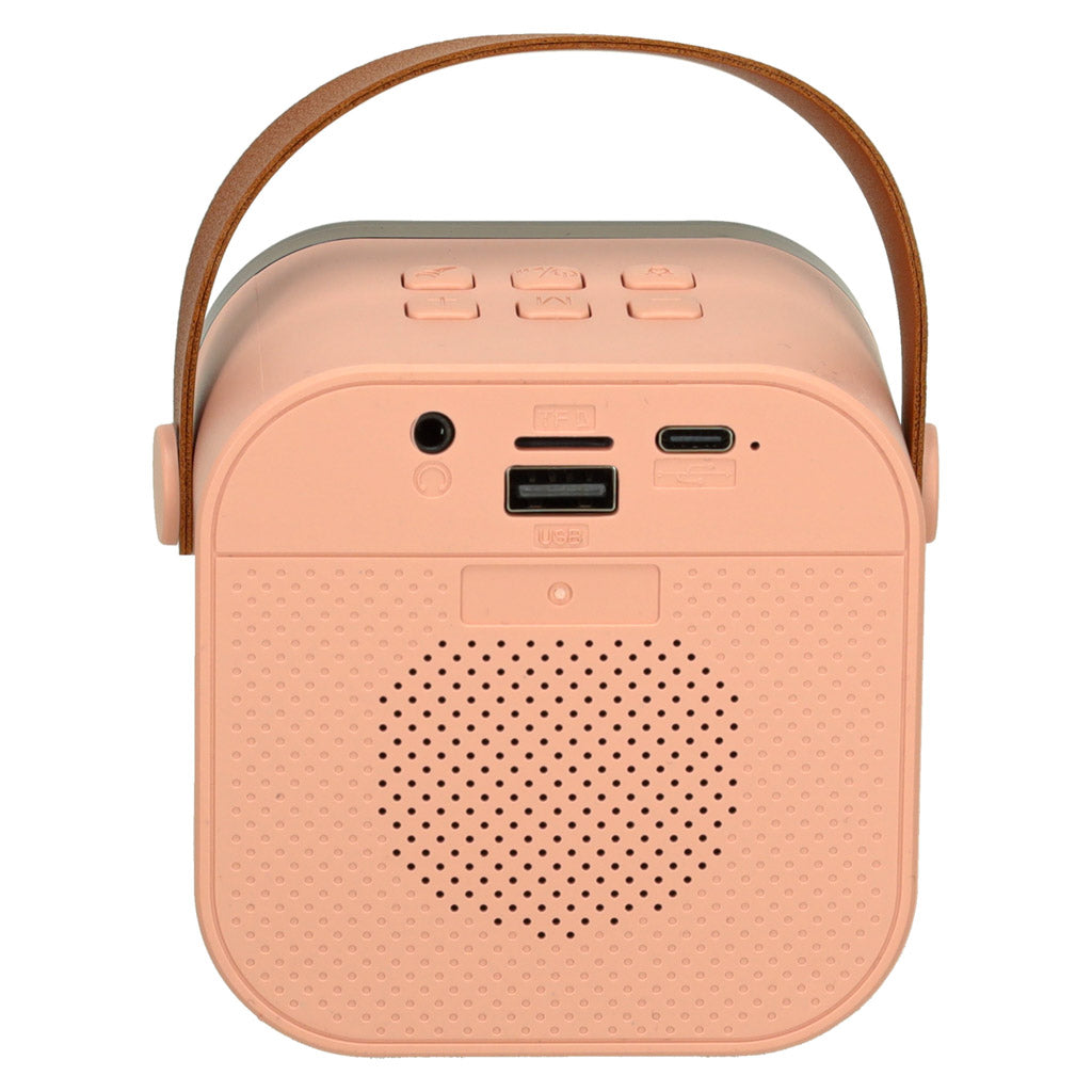 Karaoke Speaker With Microphone Pink