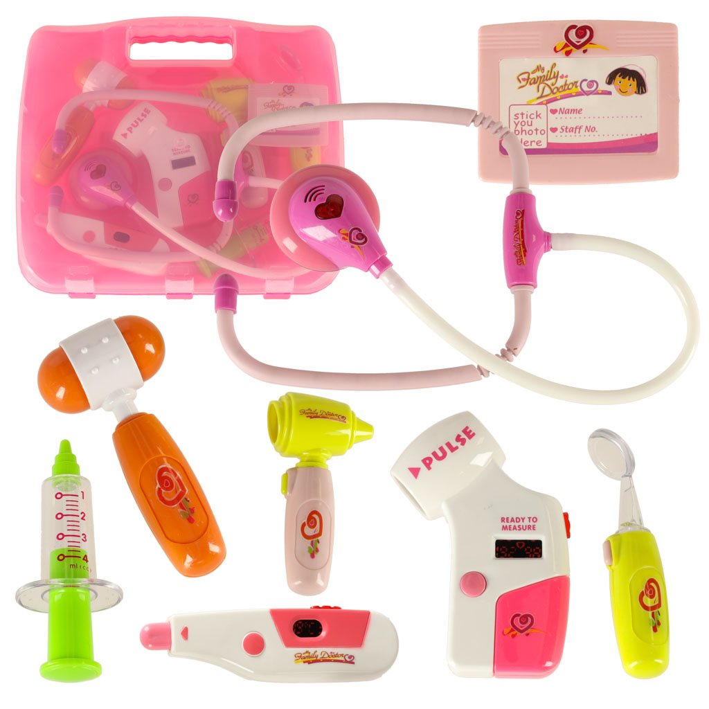 Doctor's Kit In A Suitcase Doctor +lights Pink