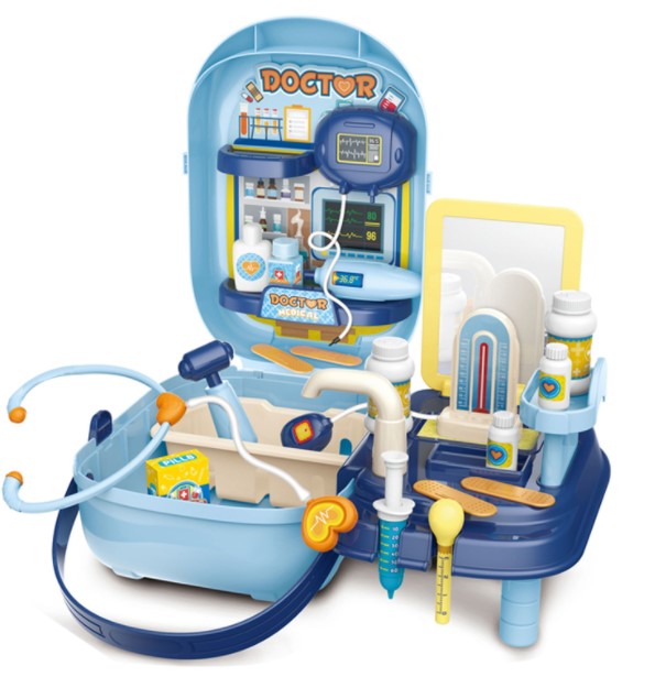 Doktersset met accessoires in een koffer 34el. + Tafel