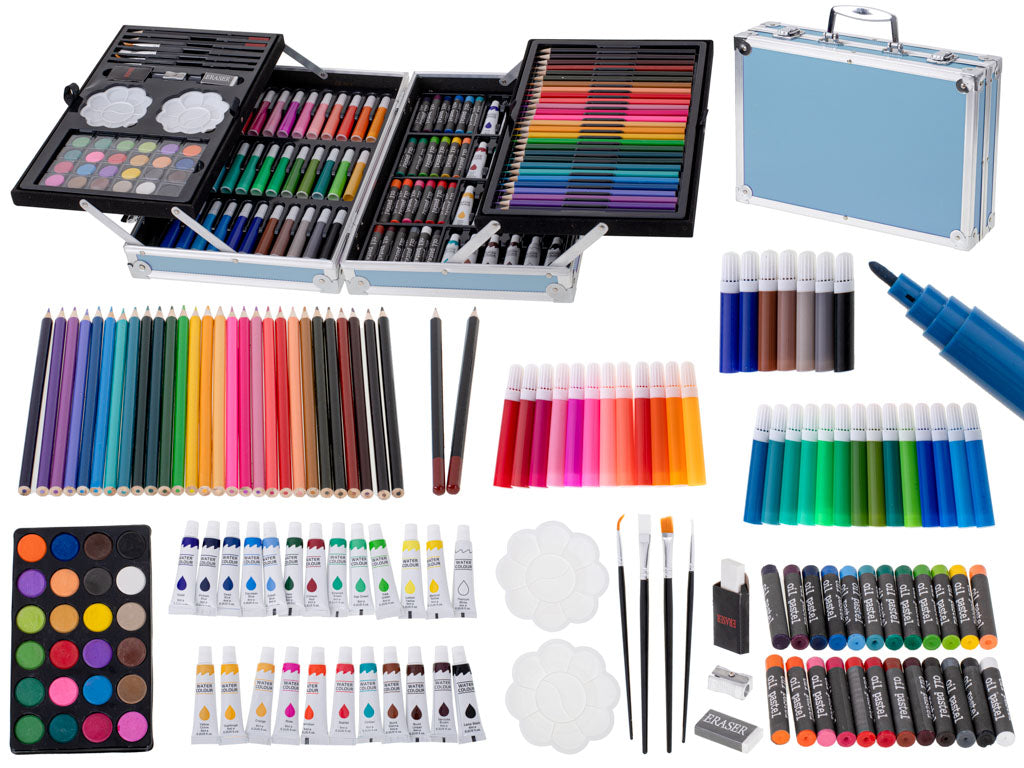 Paint Art Set In Suitcase 145el Blue
