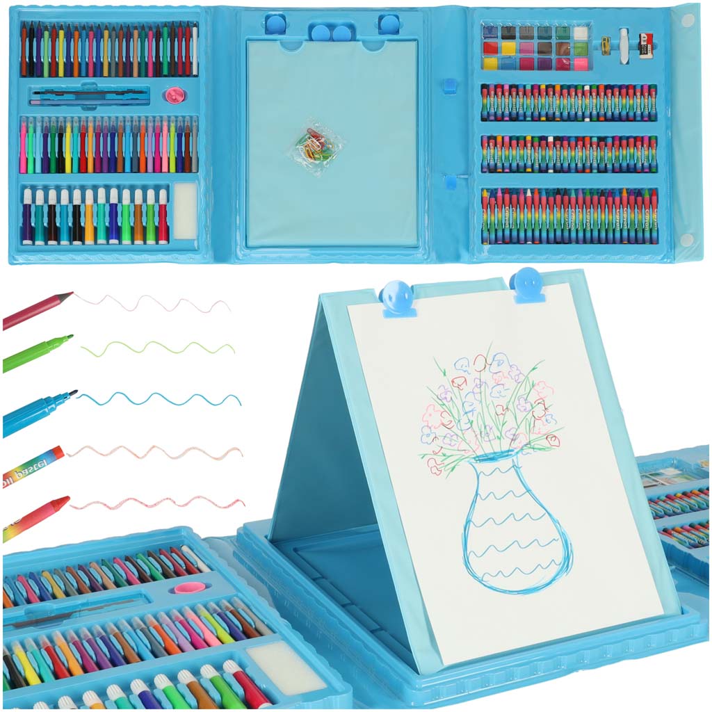 Set di pittura artistica nella custodia 208el. Blu