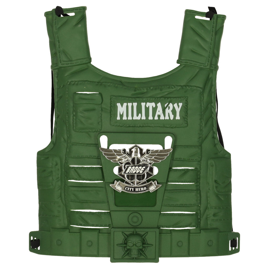Military Outfit Set Vest Rifle Binoculars