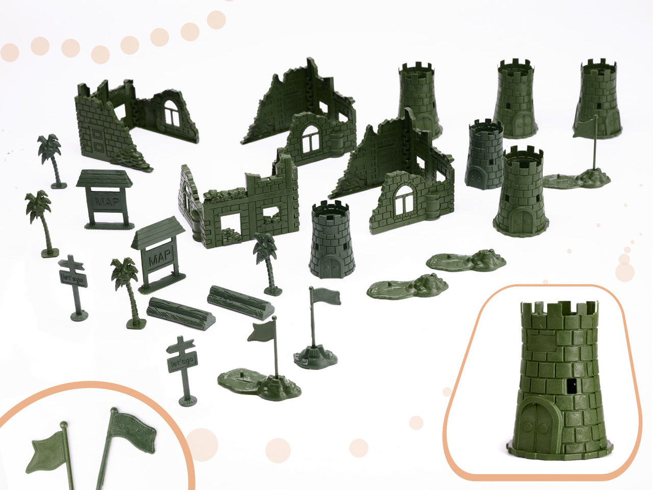 Soldiers Military Base Figures Set 114el.