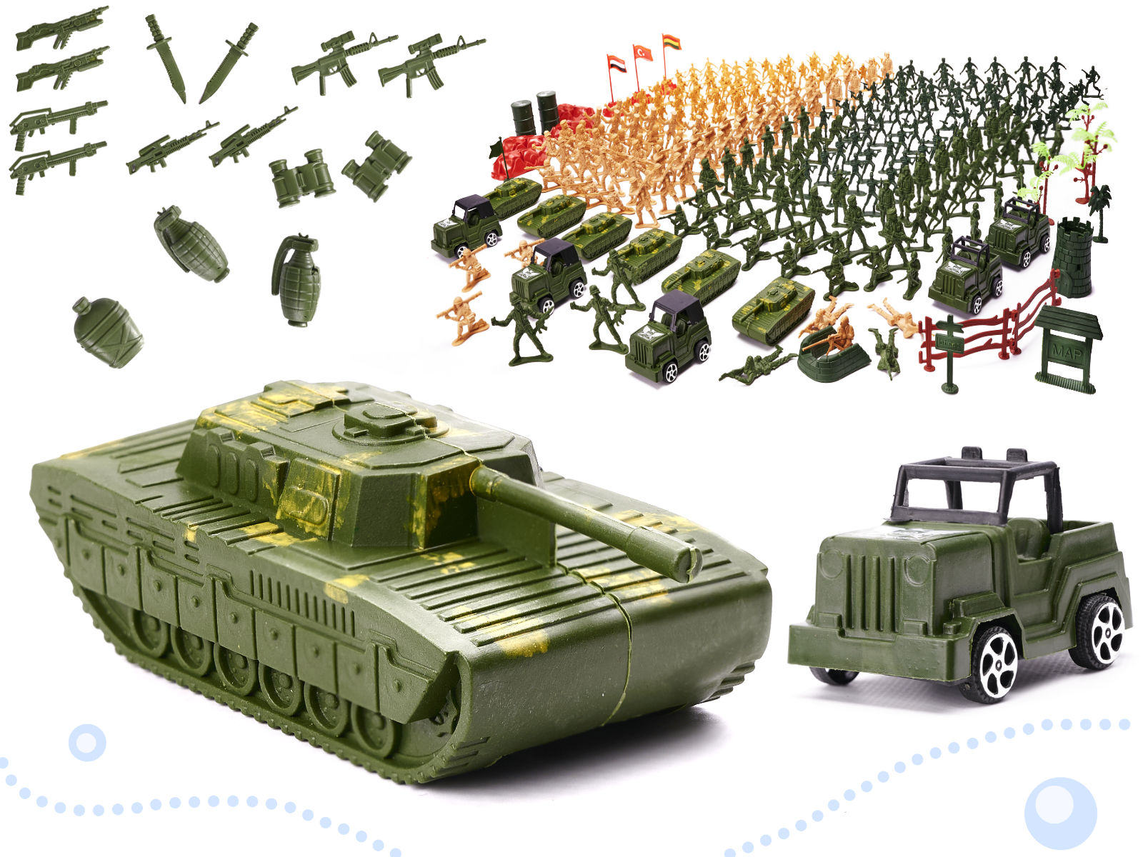 Soldiers Military Base Figures Set 307el.