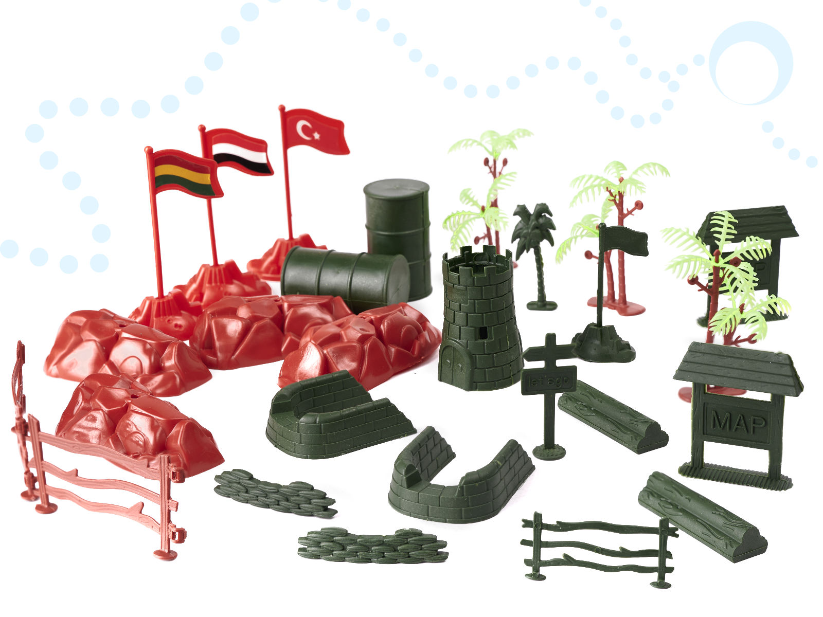 Soldiers Military Base Figures Set 307el.