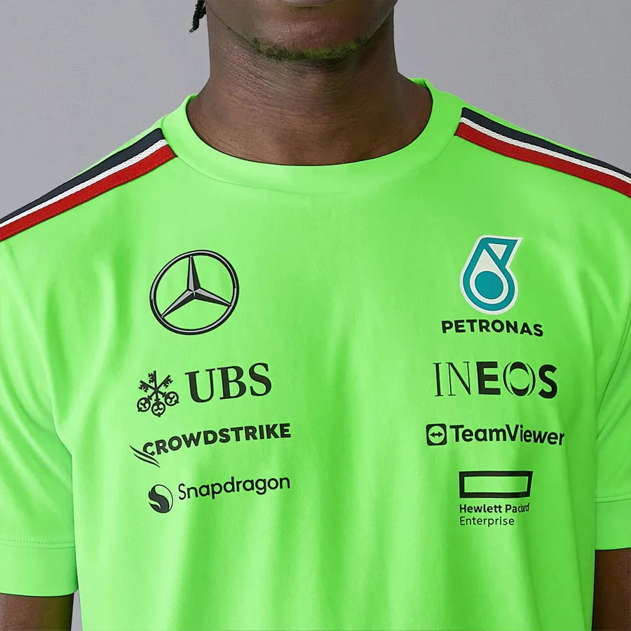 Pánske zelené tričko značky Mercedes mapf1 rp set up