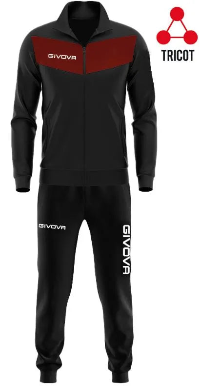 Completo Sportivo Givova Visa Triacetato Nero/vino