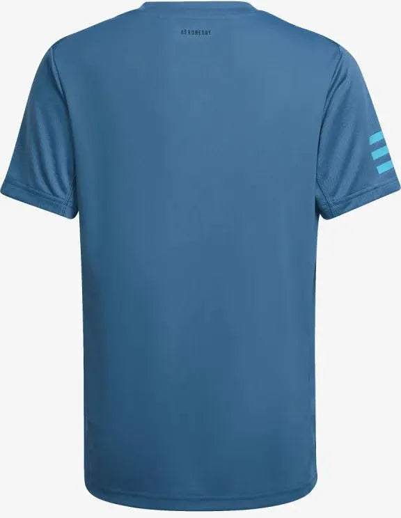 T-shirt de tennis à 3 bandes Adidas Jr Club pour enfant Bleu